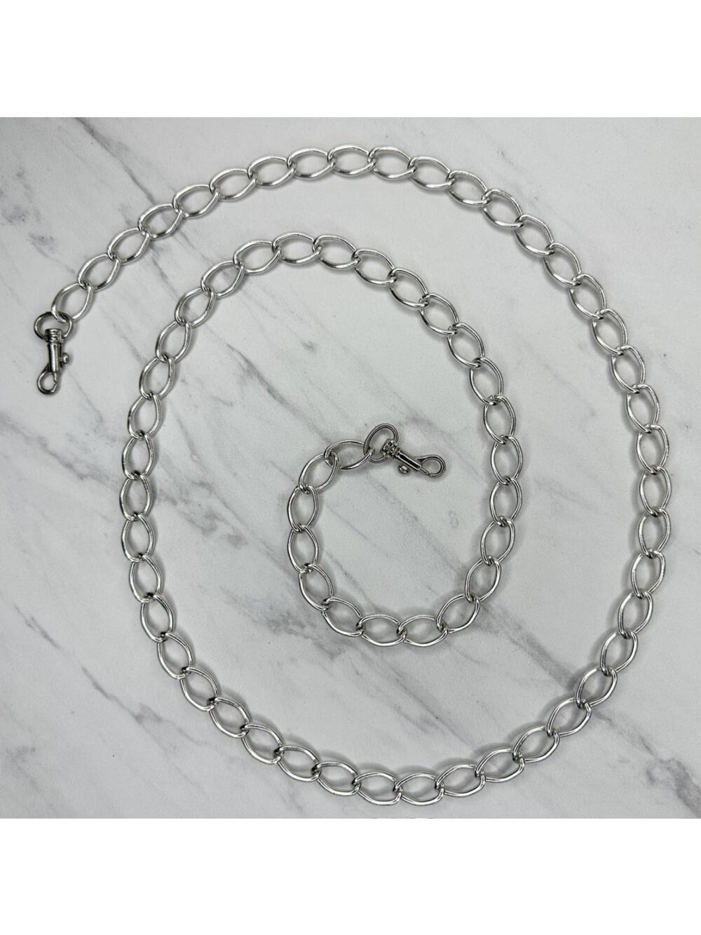 Silver Tone Chain Link Purse Handbag Replacement Strap ✨